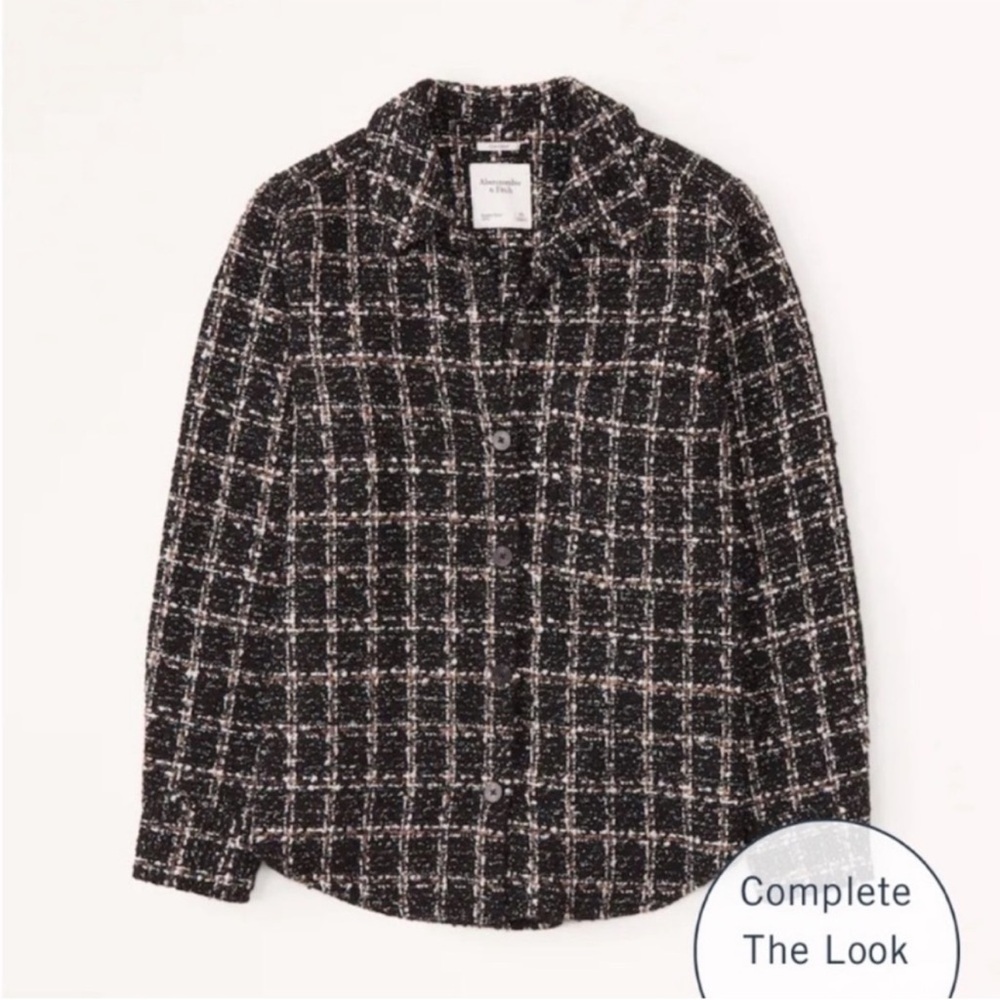 Abercrombie & Fitch Oversized Tweed Shirt